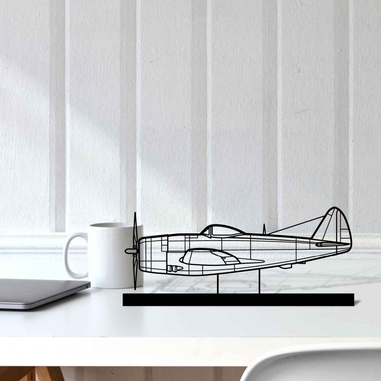 Décoration murale en métal - P-47D Silhouette