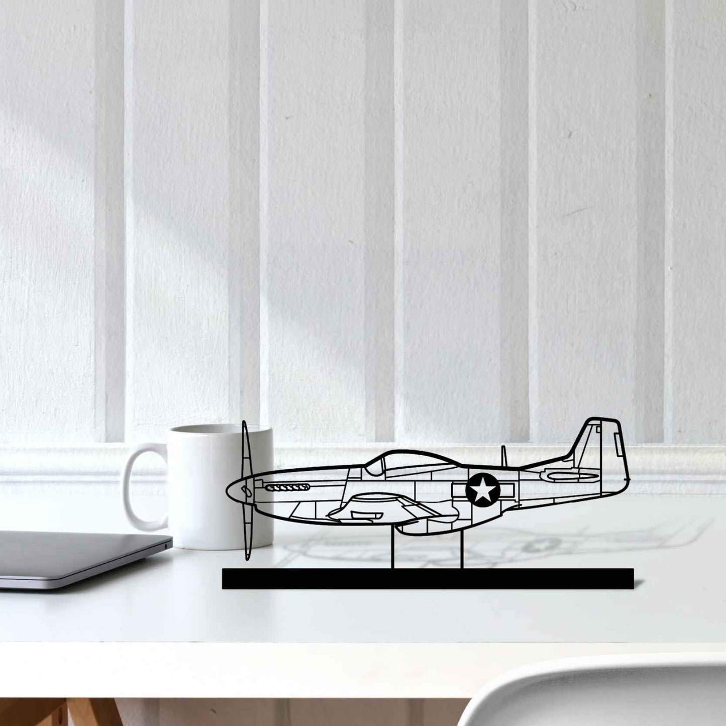 Décoration murale en métal - P-51 Mustang