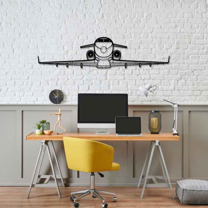 Décoration murale en métal - Challenger 300