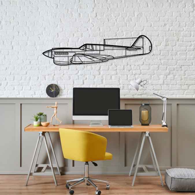 Décoration murale en métal - P-40 Warhawk