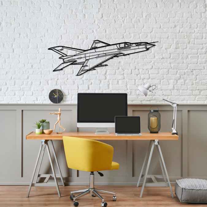 Décoration murale en métal - MiG-21 Lancer