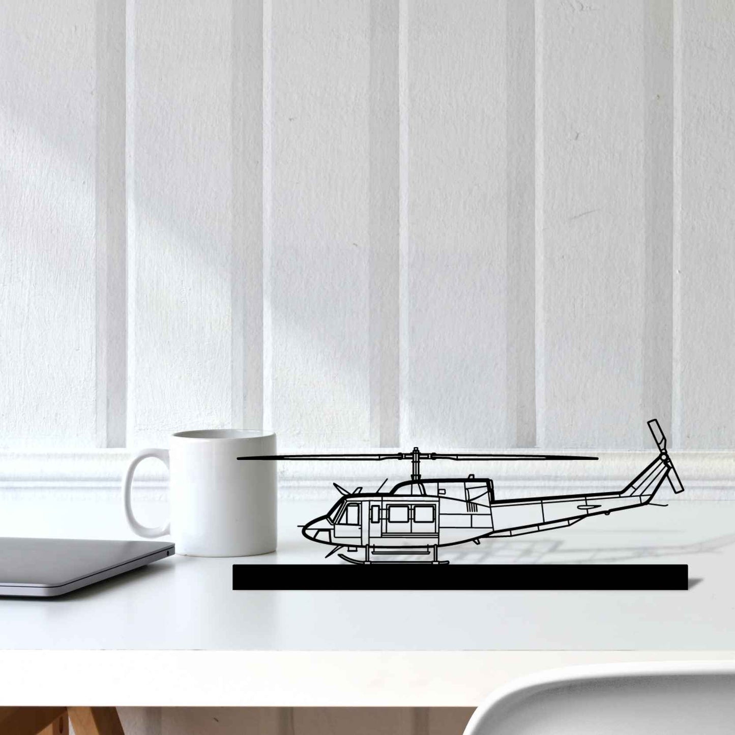 Décoration murale en métal - Bell 212