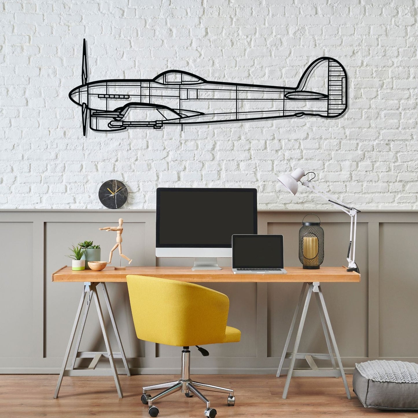 Décoration murale en métal - Typhoon Silhouette