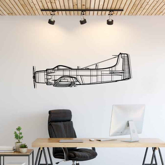 Décoration murale en métal - A-1H Skyraider