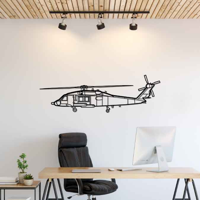 Décoration murale en métal - MH-60 Seahawk aircraftvibes
