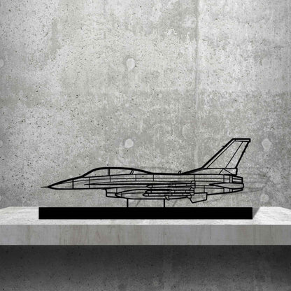 Décoration murale en métal - F-16D Silhouette