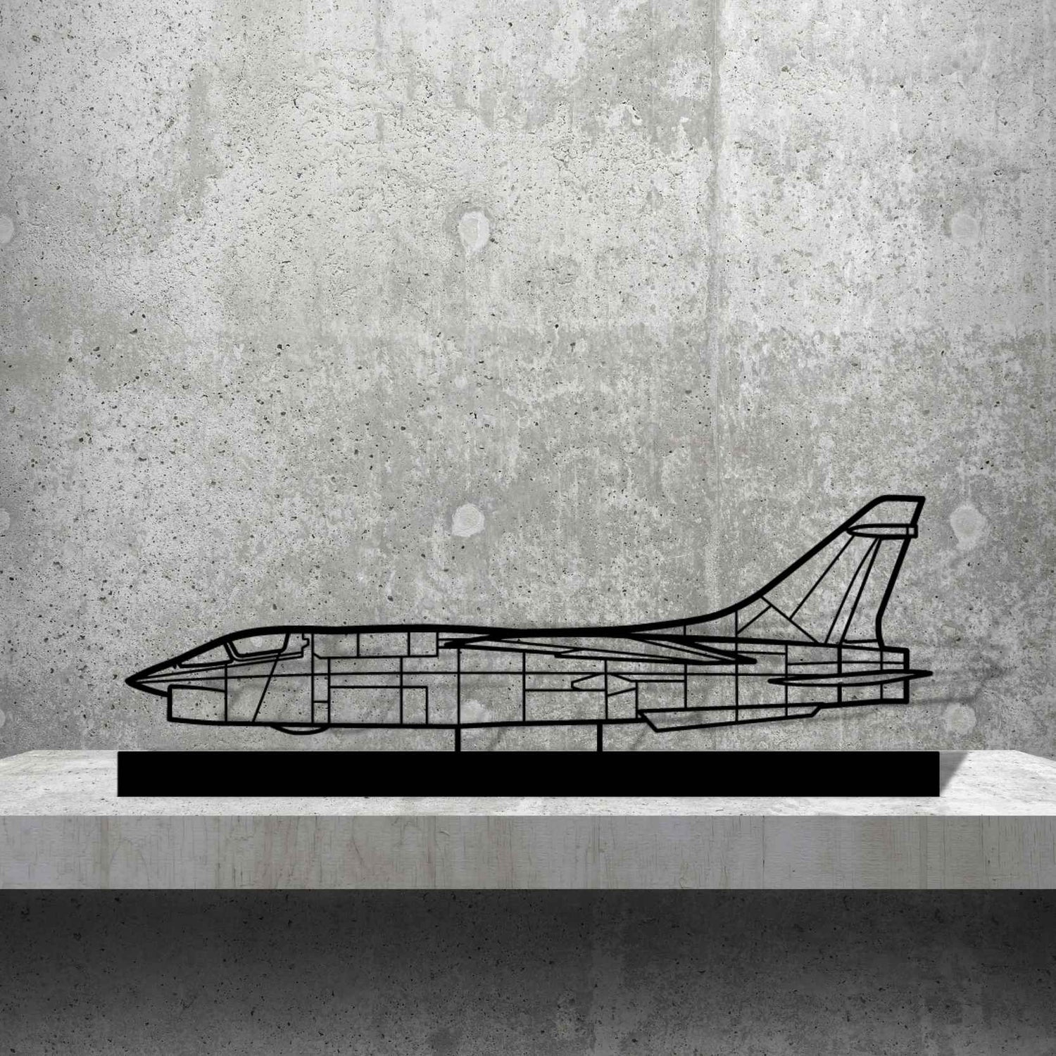 Décoration murale en métal - RF-8G Silhouette aircraftvibes