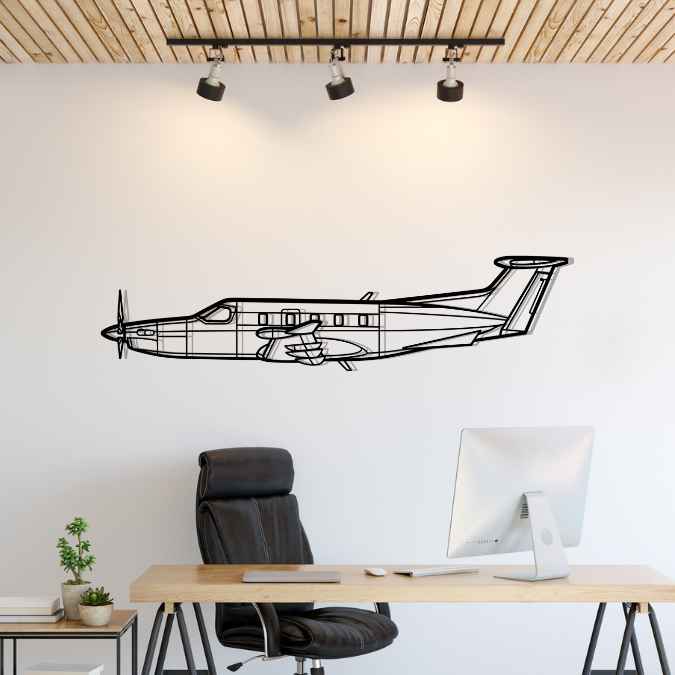 Décoration murale en métal - PC-12 NGX aircraftvibes