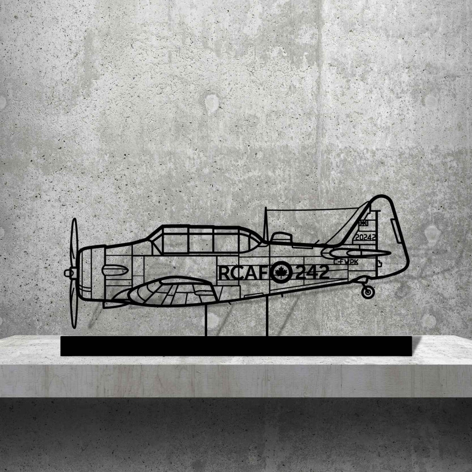 Décoration murale en métal - Harvard Silhouette aircraftvibes