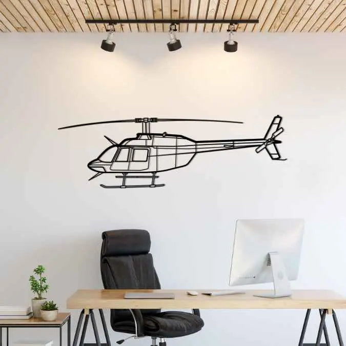 Décoration murale en métal - 206B-3 JetRanger aircraftvibes