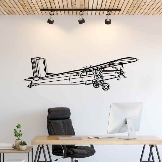 Décoration murale en métal - PC-6 Porter aircraftvibes