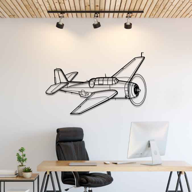Décoration murale en métal - TBM Avenger aircraftvibes