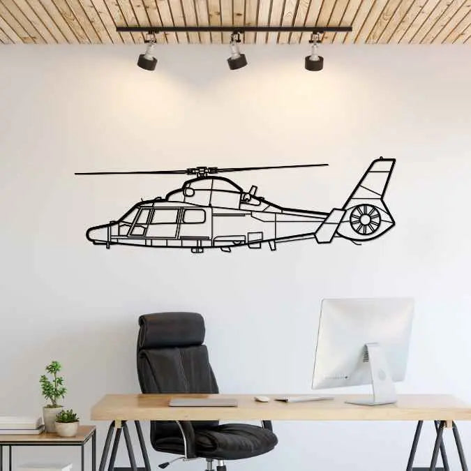 Décoration murale en métal - AS365 Dauphin aircraftvibes
