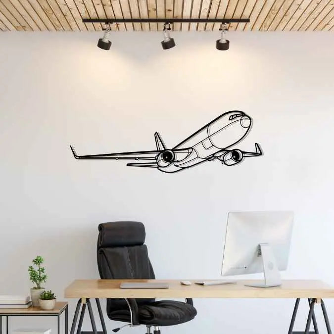Décoration murale en métal - 767-300F Angle aircraftvibes
