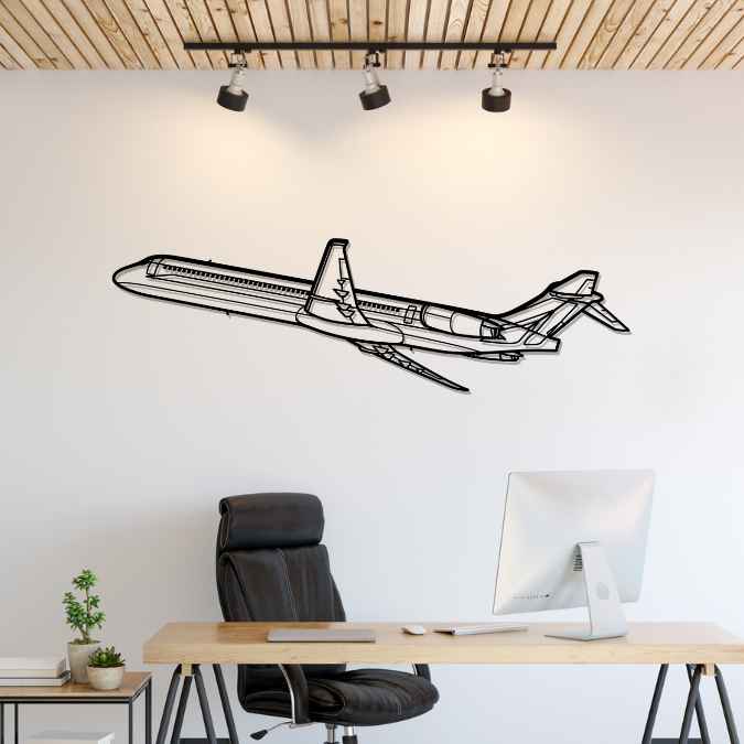 Décoration murale en métal - MD-82 Angle aircraftvibes