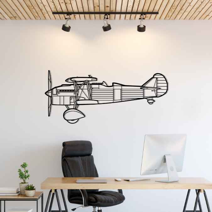 Décoration murale en métal - CR.32 Silhouette aircraftvibes