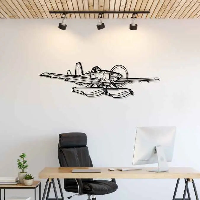 Décoration murale en métal - AT-802 Fire aircraftvibes