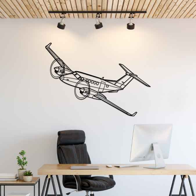 Décoration murale en métal - King Air aircraftvibes