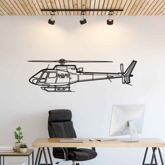 Décoration murale en métal - H125 Silhouette aircraftvibes