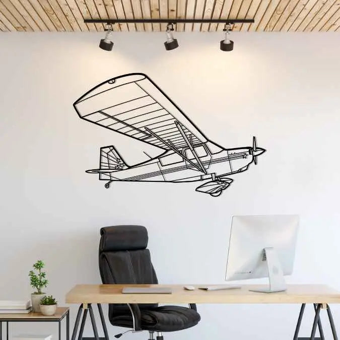Décoration murale en métal - Citabria Angle aircraftvibes