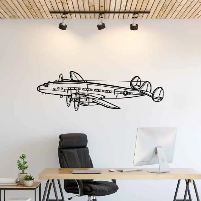 Décoration murale en métal - C-121A Constellation aircraftvibes