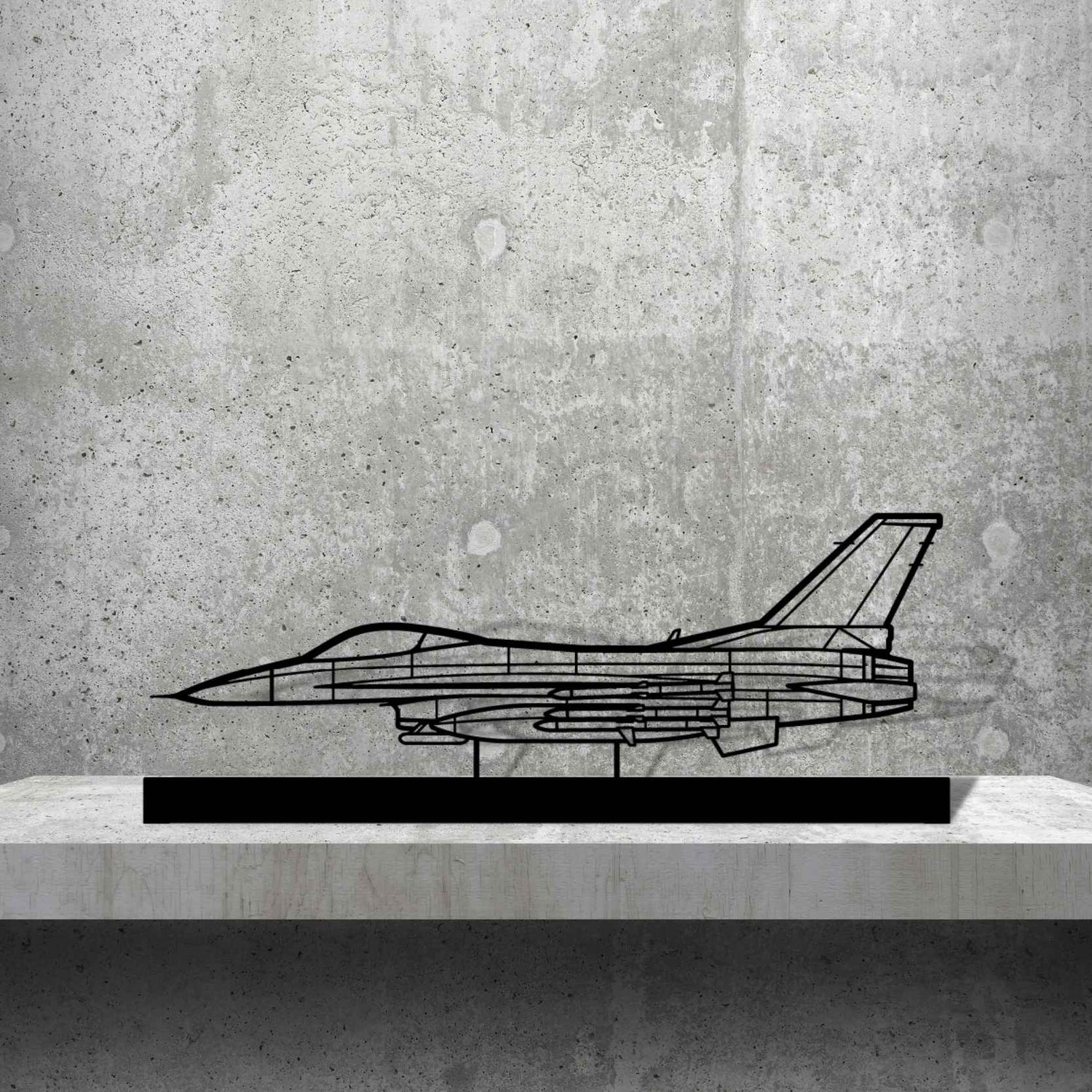Décoration murale en métal - F-16C Missiles aircraftvibes