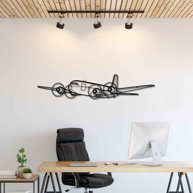 Décoration murale en métal - DC-6 Angle aircraftvibes