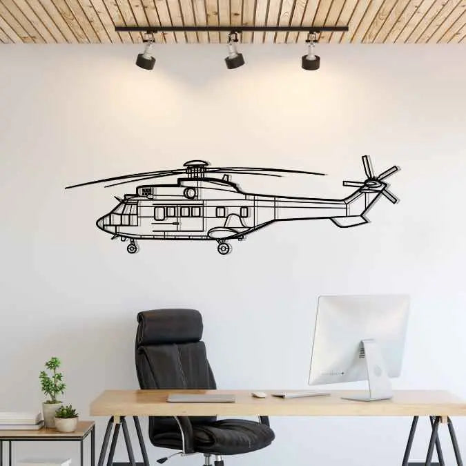 Décoration murale en métal - AS332 Super aircraftvibes