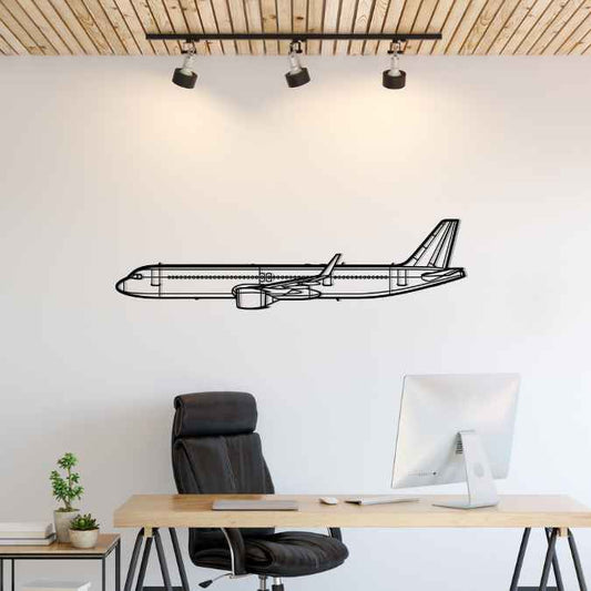 Décoration murale en métal - A321-251NX Silhouette