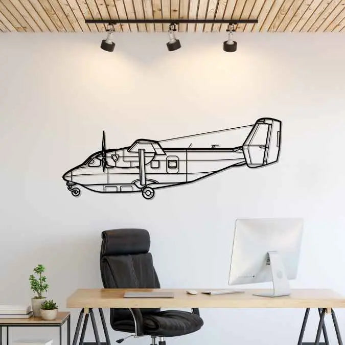 Décoration murale en métal - C-145A Combat aircraftvibes