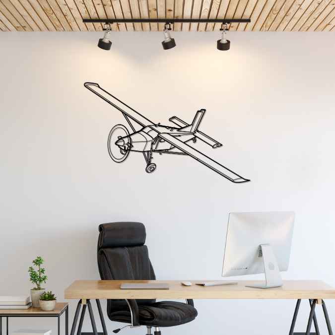 Décoration murale en métal - PC-6 Front aircraftvibes