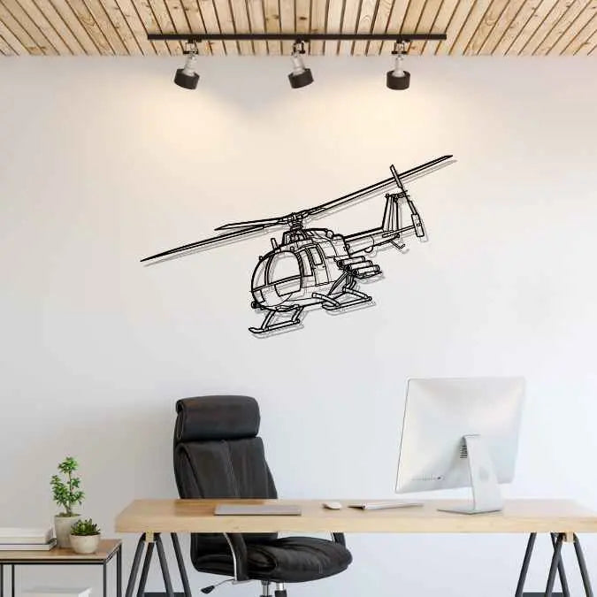 Décoration murale en métal - BO 105 aircraftvibes