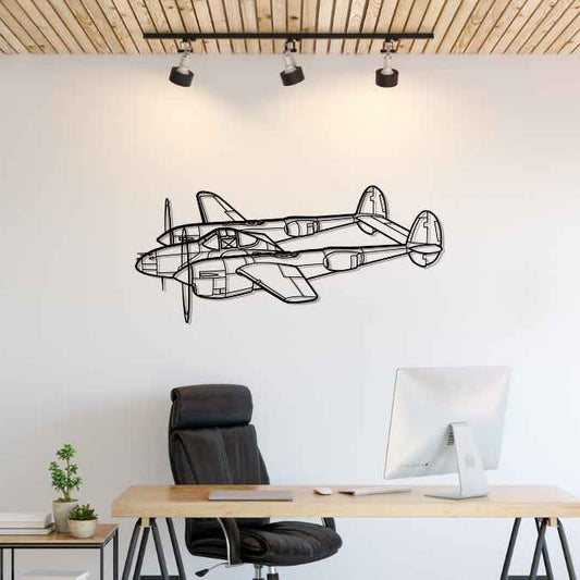 Décoration murale en métal - P-38 Lightning