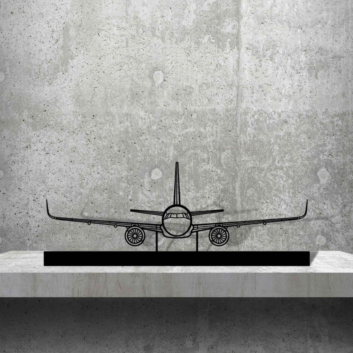 Décoration murale en métal - A321 Silhouette aircraftvibes