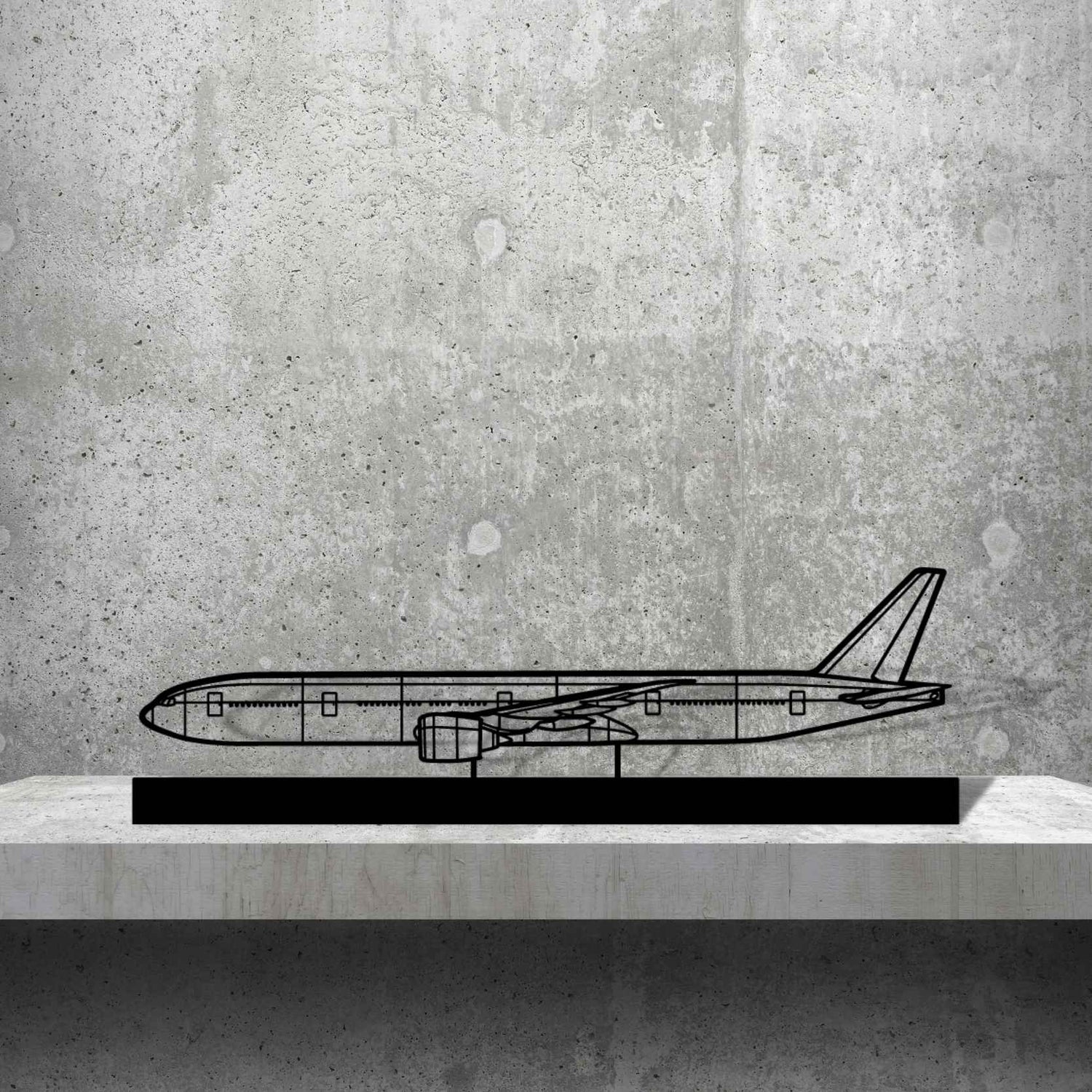 Décoration murale en métal - 777-300ER Silhouette aircraftvibes