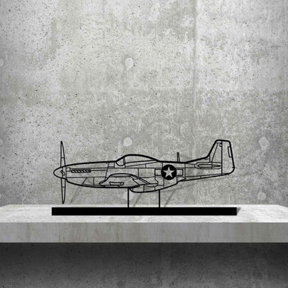 Décoration murale en métal - P-51 Mustang