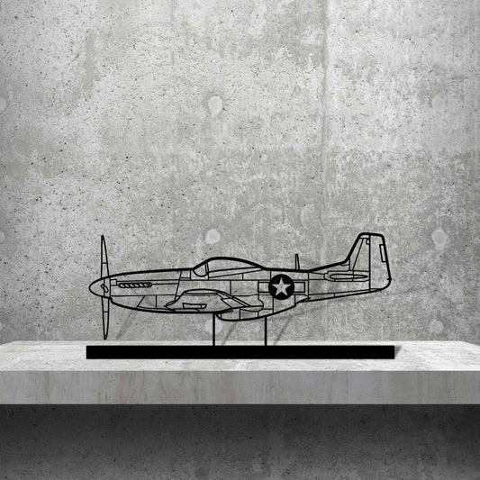 Décoration murale en métal - P-51 Mustang