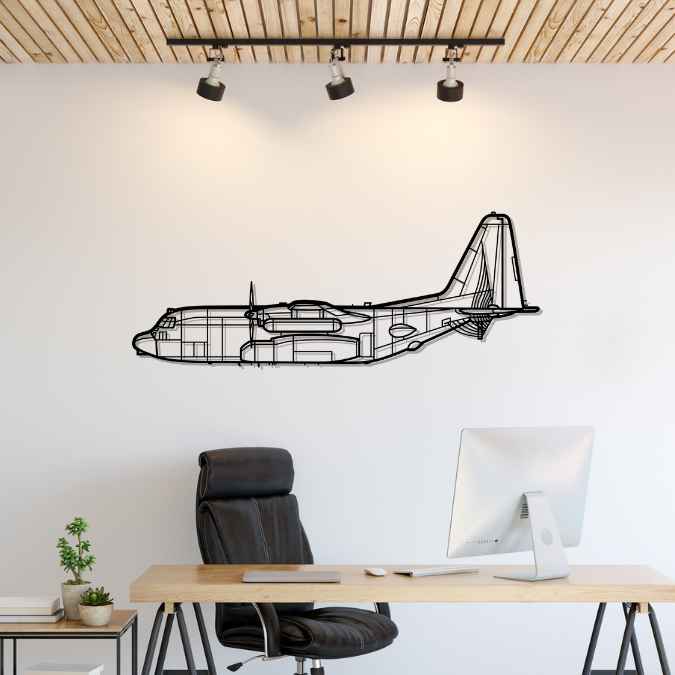 Décoration murale en métal - EC-130 Compass aircraftvibes