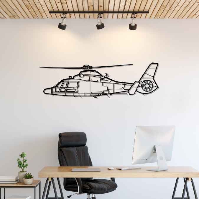 Décoration murale en métal - MH-65 Dolphin aircraftvibes