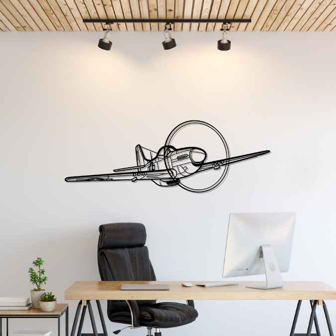 Décoration murale en métal - P-51 Mustang aircraftvibes