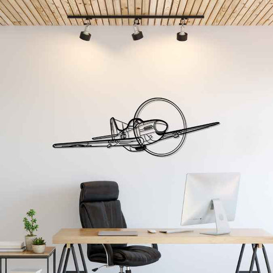 Décoration murale en métal - P-51 Mustang