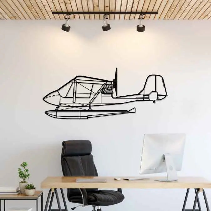 Décoration murale en métal - Challenger Silhouette aircraftvibes