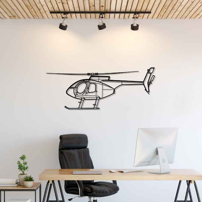 Décoration murale en métal - MD 500F aircraftvibes