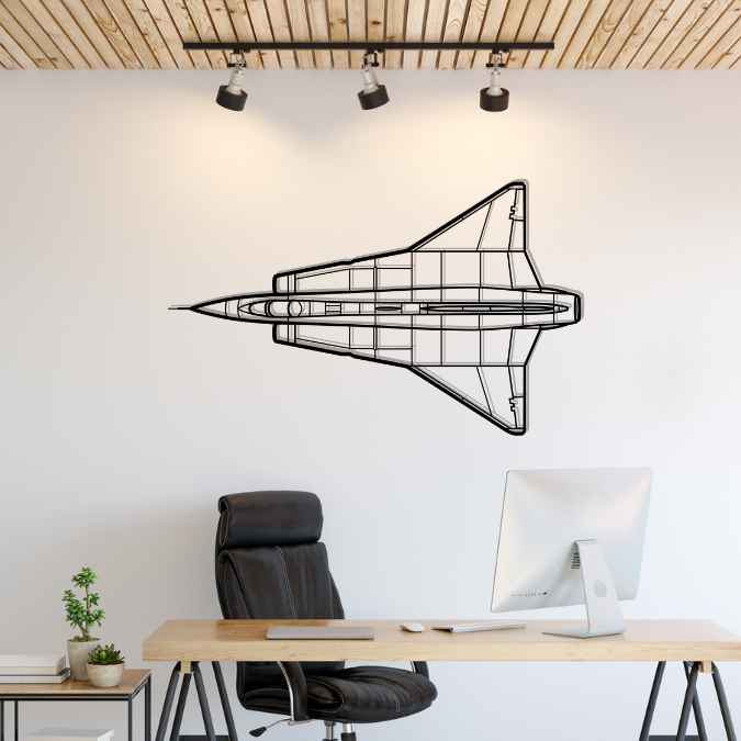 Décoration murale en métal - J-35F Draken