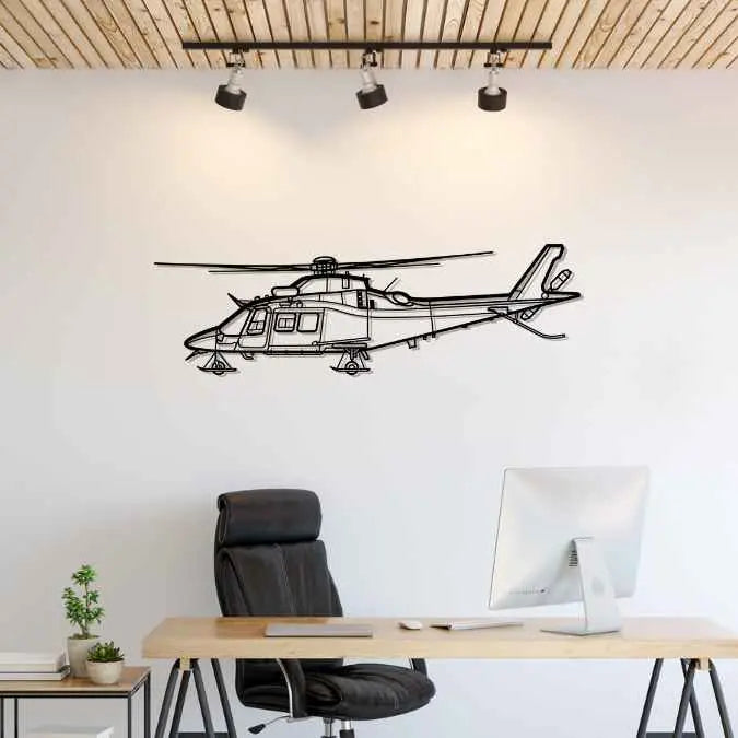 Décoration murale en métal - AW109SP Da aircraftvibes