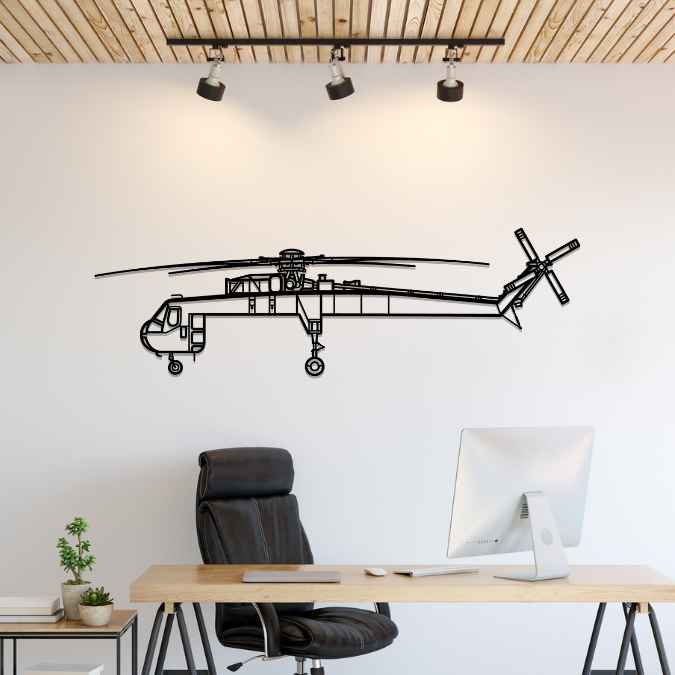 Décoration murale en métal - S-64 Skycrane aircraftvibes