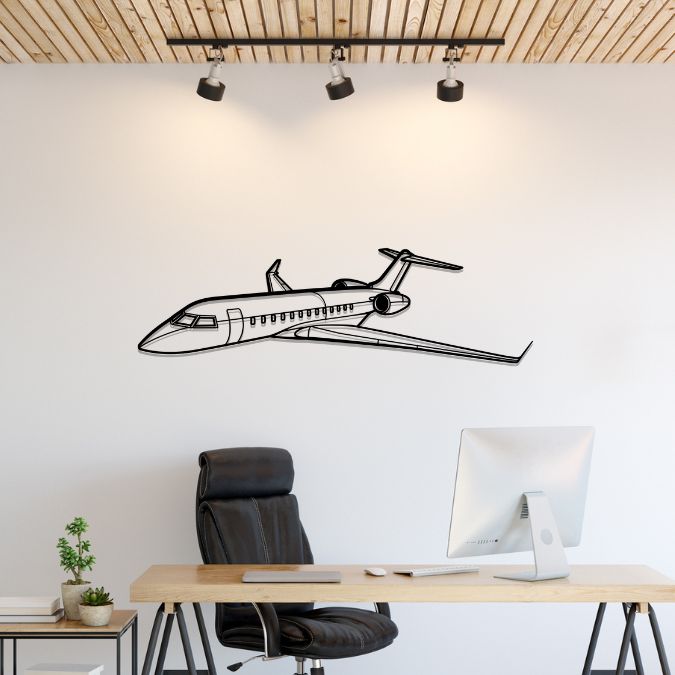 Décoration murale en métal - Global Express aircraftvibes