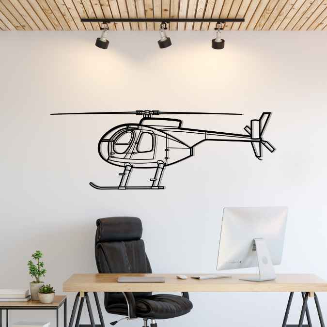 Décoration murale en métal - MD 500C aircraftvibes