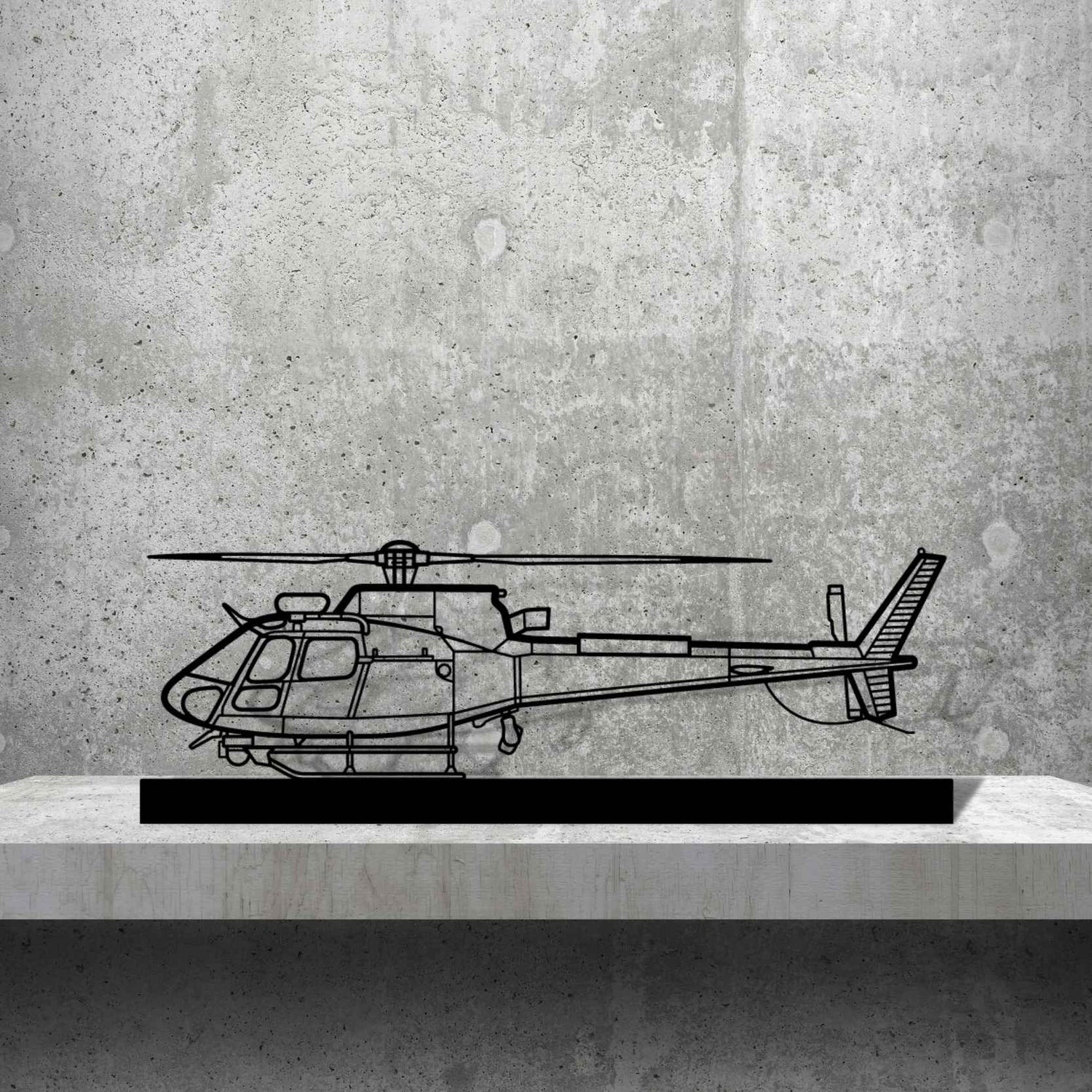 Décoration murale en métal - H125E Silhouette aircraftvibes