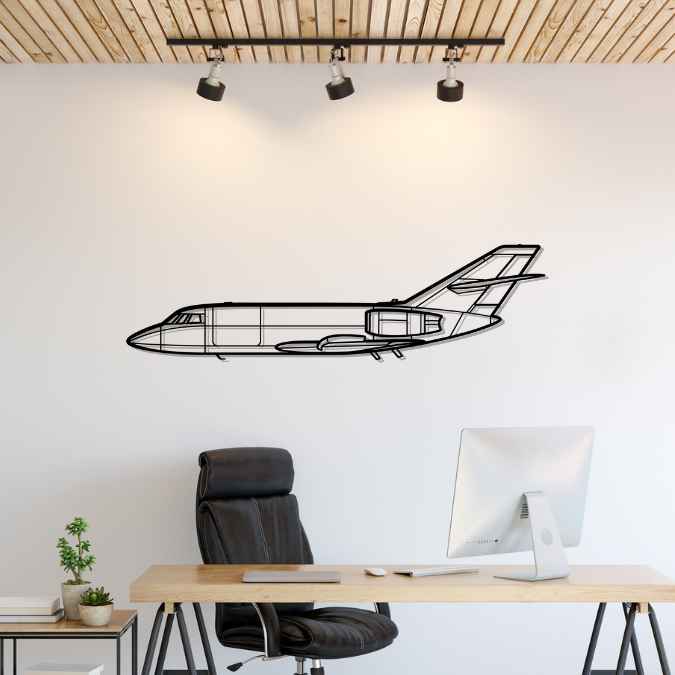 Décoration murale en métal - Falcon 20 aircraftvibes